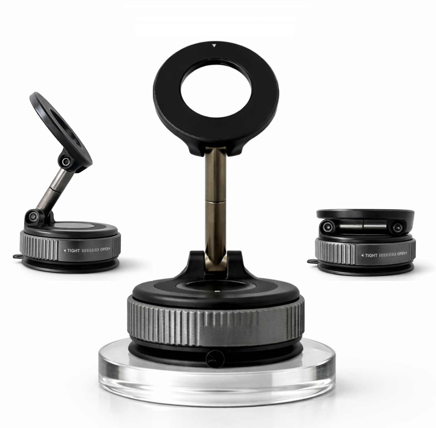 Magnetic Phone Mounts – CAR + DESK BUNDLE (TWO Mounts + Acrylic Base)